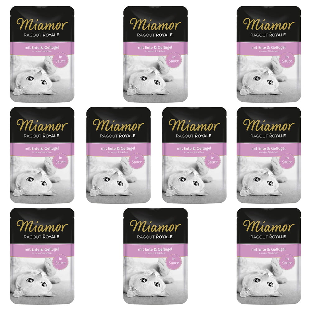 Miamor Ragout Kaczka z Drobiem w Sosie Karma dla Kota 100g Pakiet 10 sztuk